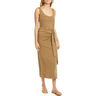 Vince Pima Cotton Tank Dress, Brown