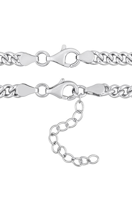 Delmar Lab-grown Blue Topaz Chain Bracelet & Pendant Necklace Set In Blue