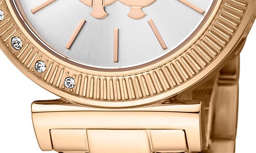Roberto Cavalli By Franck Muller Crystal & Mother-of-pearl Bracelet Watch, 42mm In Rose Gold