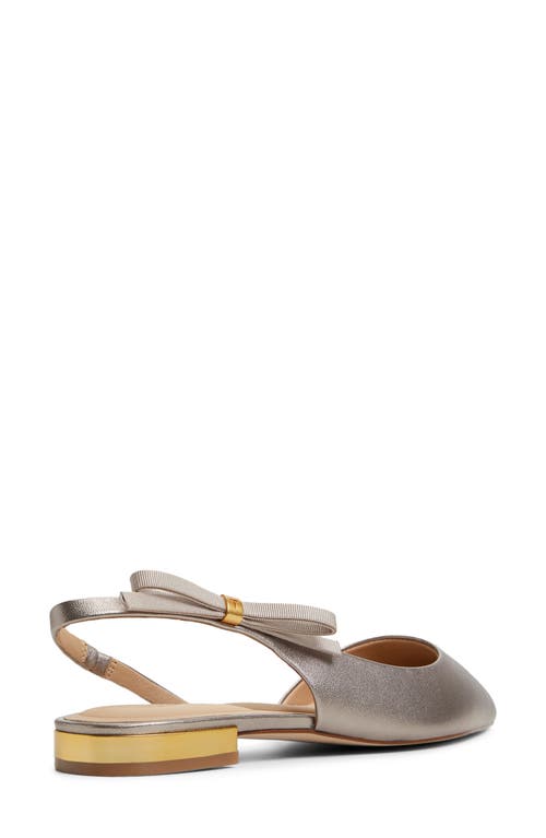 TED BAKER TED BAKER LONDON JANE BOW SLINGBACK HALF D'ORSAY POINTED TOE FLAT 