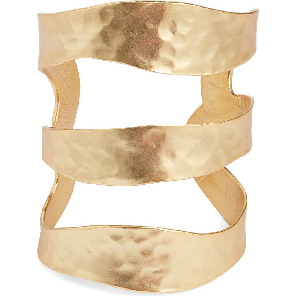 Karine Sultan Stack Cuff Bracelet In Gold
