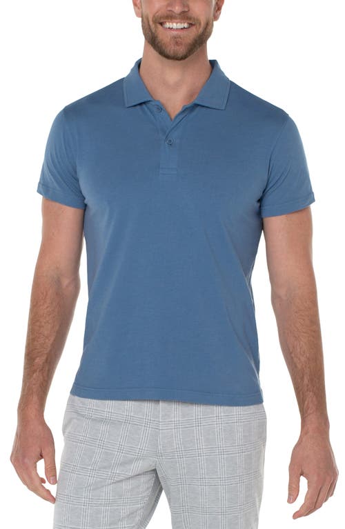 Liverpool Los Angeles Garment Dye Polo Copen Blue at Nordstrom,