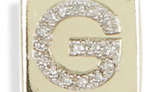 Meshmerise Diamond Padlock Initial Pendant Necklace In Yellow-g