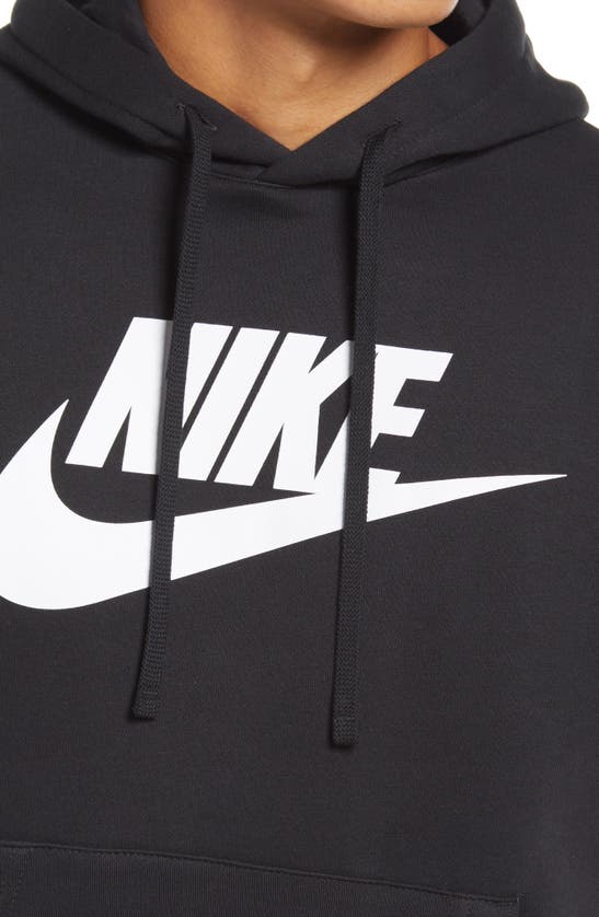 Shop Nike Sportswear Club Fleece Logo Hoodie In Black/ White