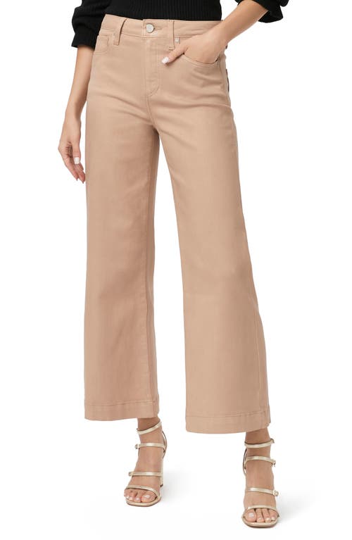 PAIGE Anessa High Waist Ankle Wide Leg Jeans in French Latte Luxe Coating at Nordstrom, Size 30