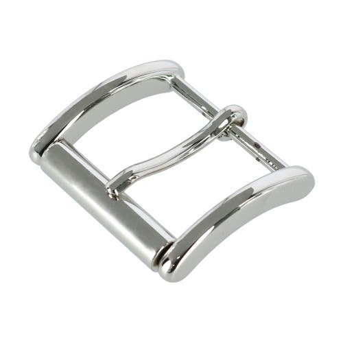 Trafalgar 35mm Solid Brass Roller Harness Belt Buckle In Silver