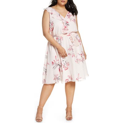Plus Size Rachel Rachel Roy Odele Sleeveless Ruffle Dress, Pink