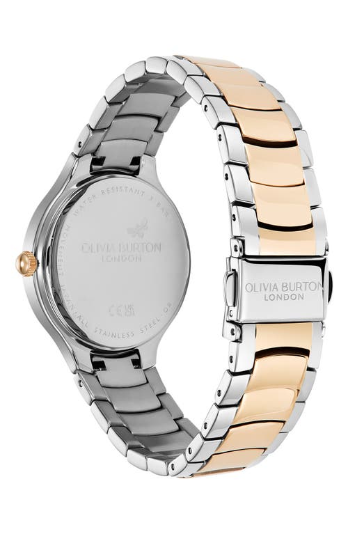 Olivia Burton Women's Lea Two-tone Stainless Steel Watch 34mm In Silver White