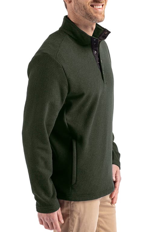 Cutter & Buck Hunts Point Fleece Snap Pullover In Poplar