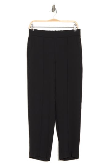 Vince Mid Rise Pull-on Tapered Pants In Black