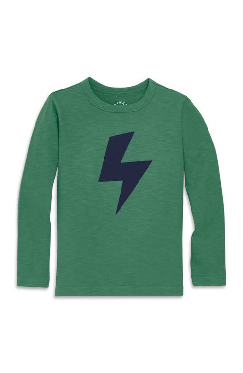 Shop Primary Long Sleeve Bolt Tee In Chive Navy Bolt