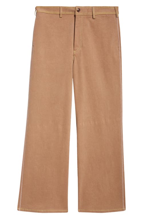 Marni Topstitched Flare Pants Light/Brown at Nordstrom, Us