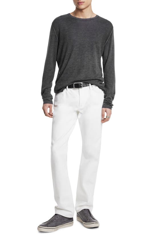 Shop John Varvatos Silk & Cashmere Sweater In Light Grey