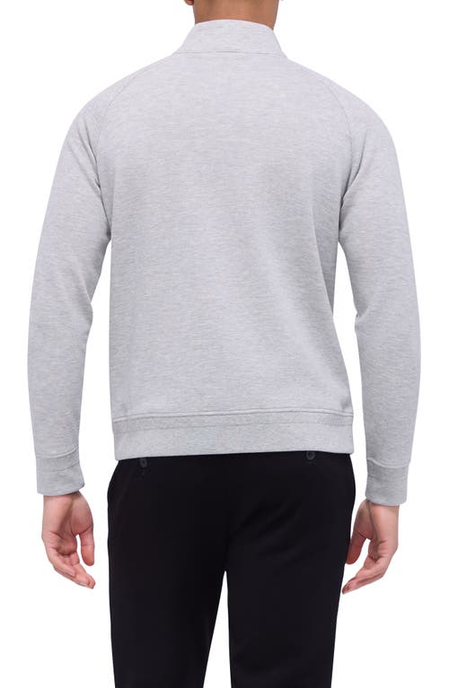 Shop Bugatchi Quarter Zip Pullover In Cement