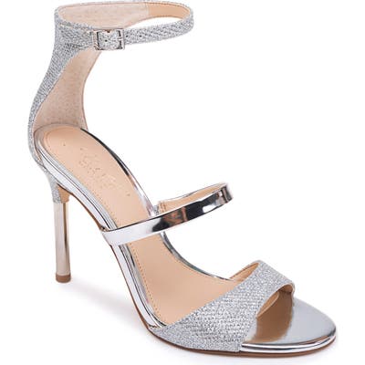 Jewel Badgley Mischka Rihanna Sandal, Metallic