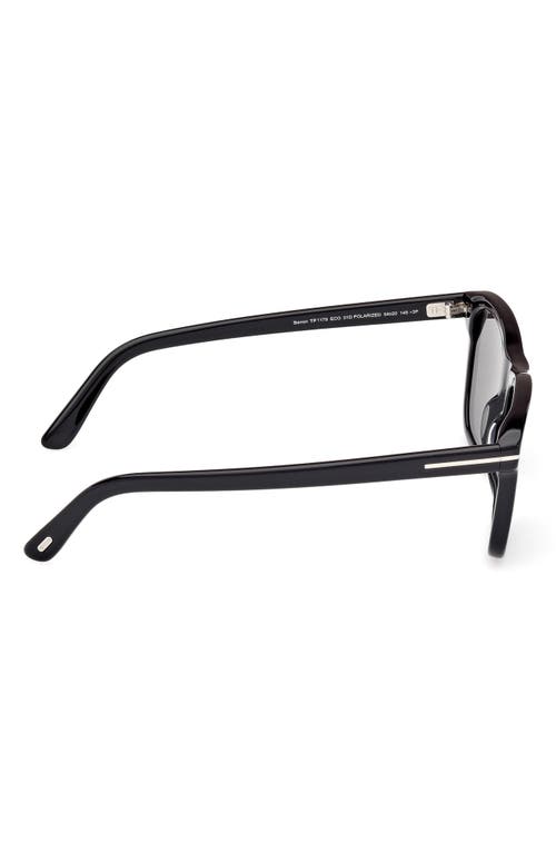 Tom Ford Aslan Sunglasses In Shiny Black/eco/lenses