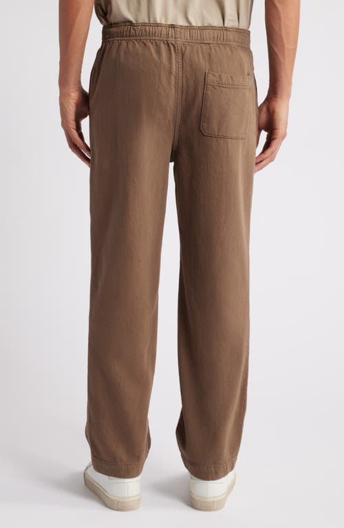 Shop Frame Drawstring Terry Cloth Travel Pants In Taupe