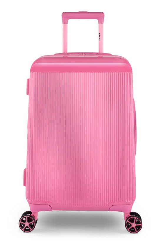 Vacay Glisten Vibrant 22-inch Spinner Carry-on In Pink
