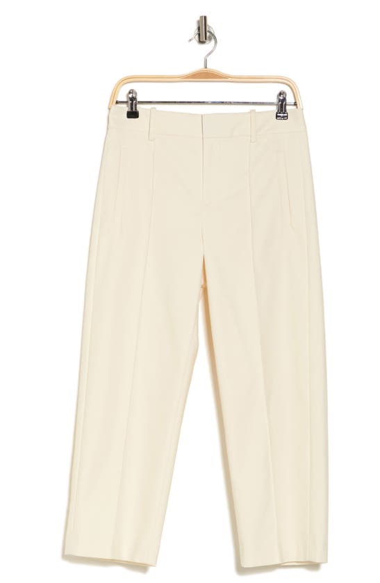 Vince Tailored Crop Wide Leg Pants In Blanc