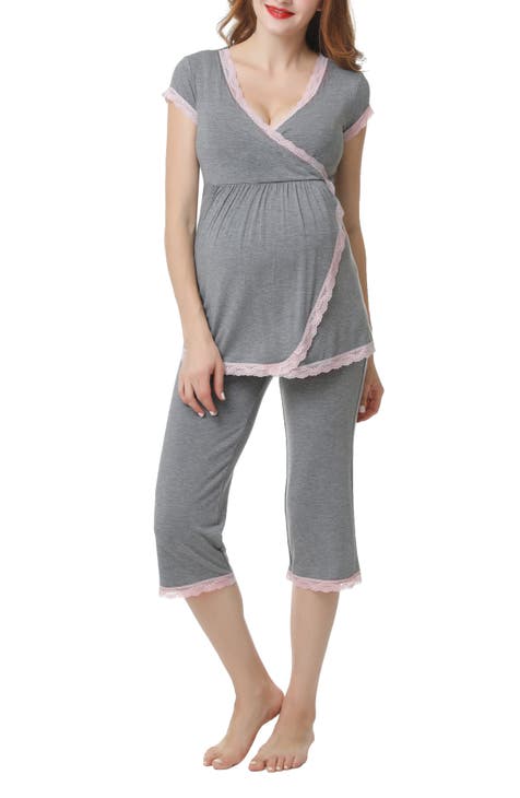 Maternity Pajama Set Pregnant Women Childbirth Postpartum - Temu Canada