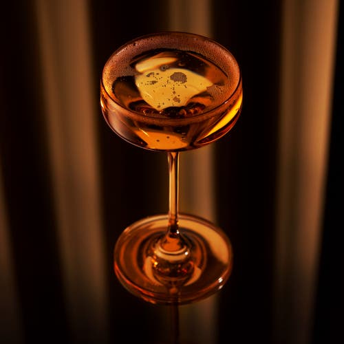 Viski Reserve Nouveau Crystal Coupes In Orange