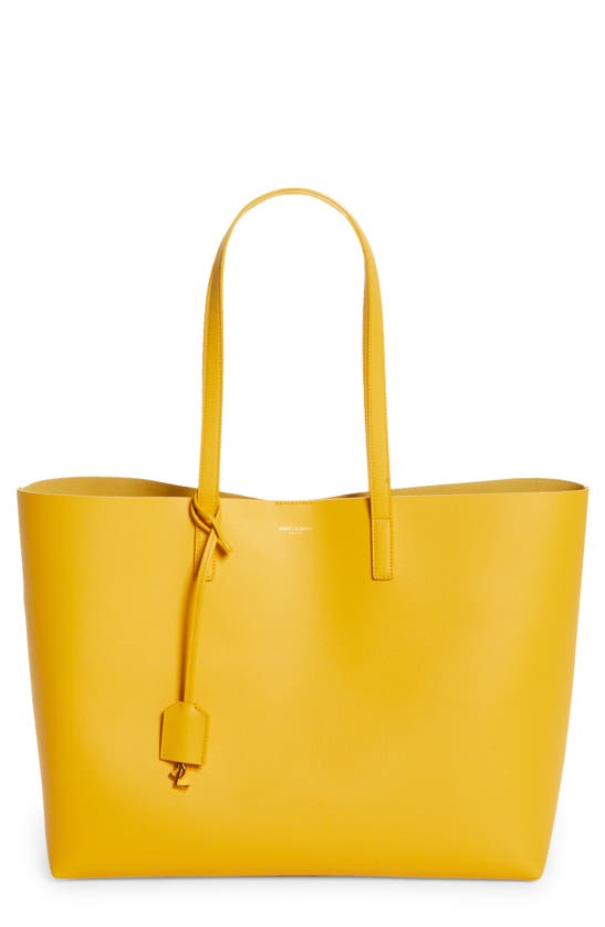 Saint Laurent Shopping Leather Tote In Ble