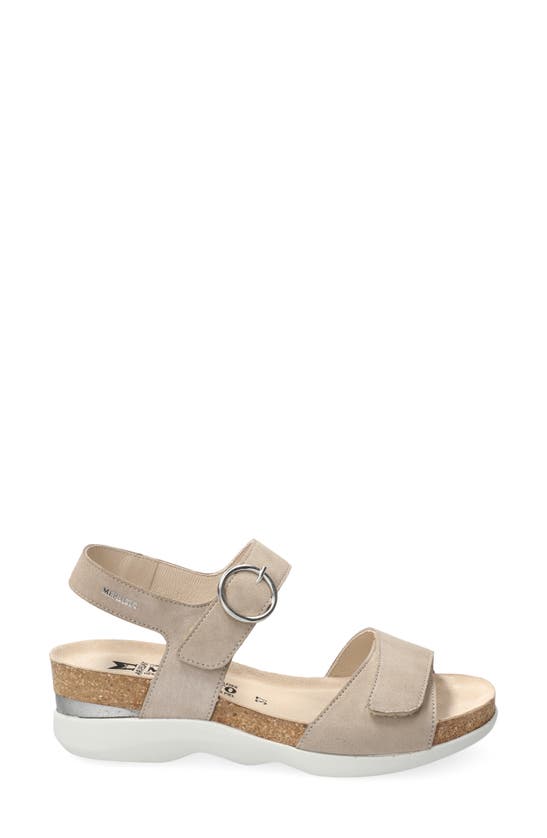 Shop Mephisto Oriana Strappy Wedge Sandal In Warm Grey