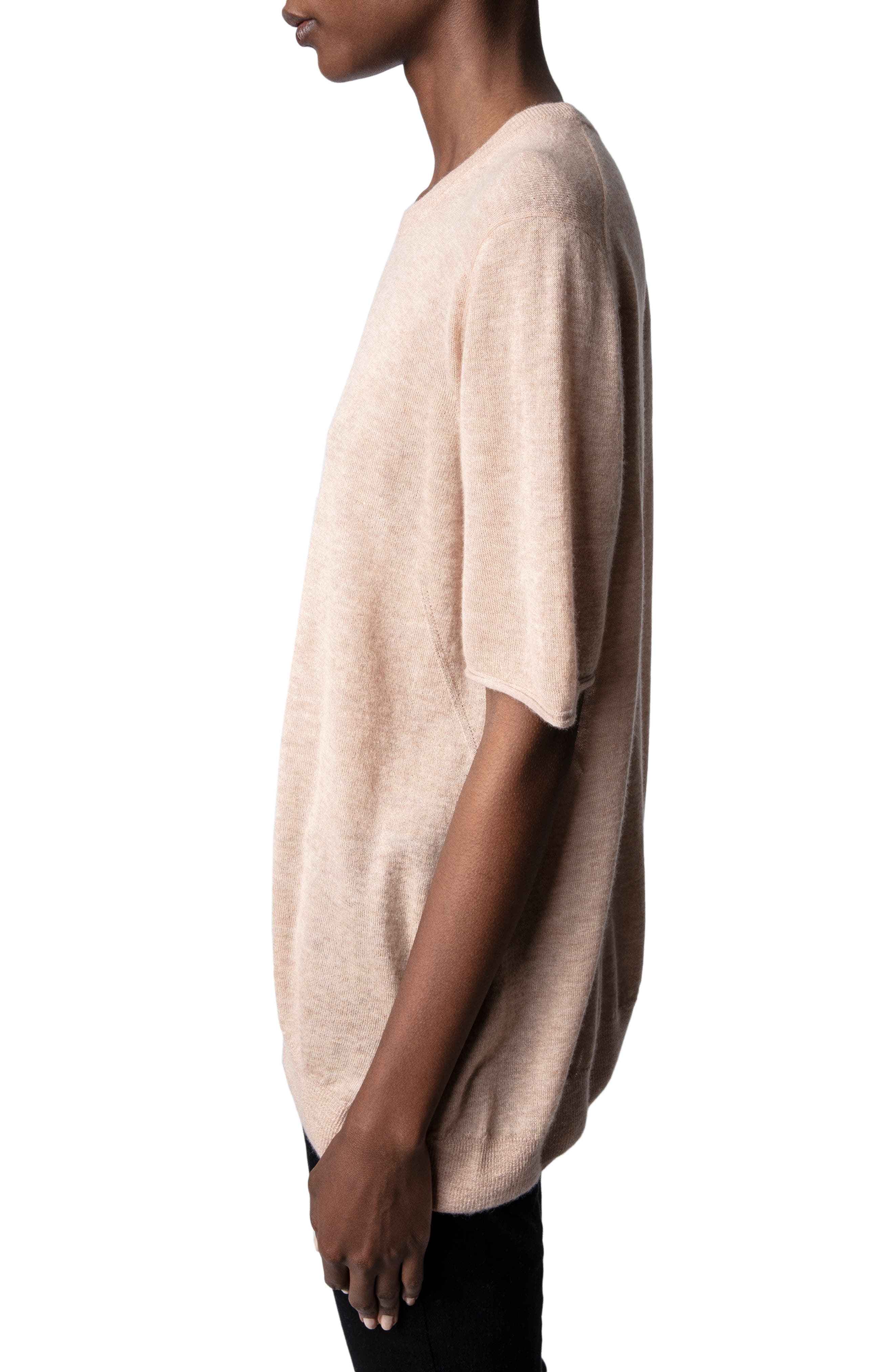 Zadig & Voltaire Ida Elbow Sleeve Cashmere Sweater Nordstrom