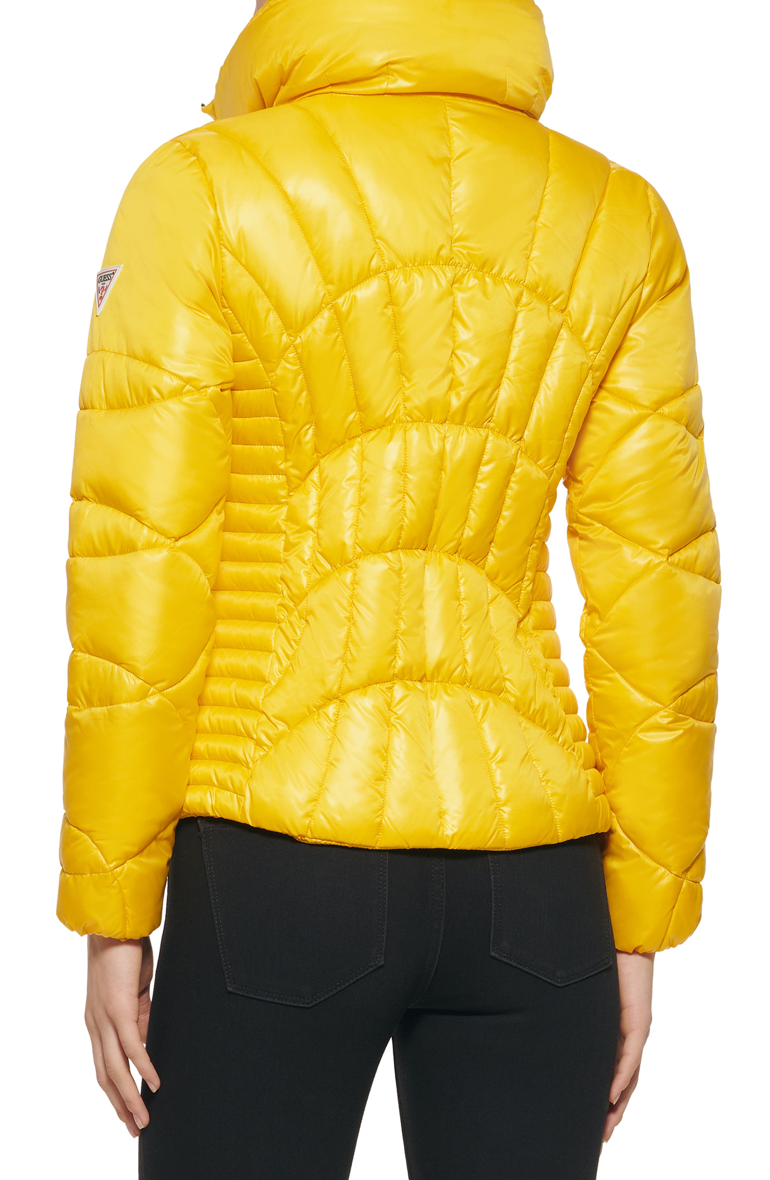 guess jacket yellow