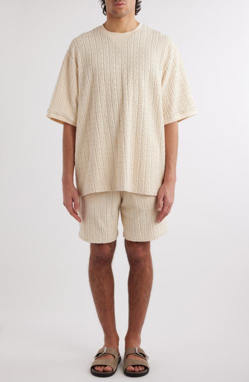 Shop Givenchy Oversize 4g Jacquard Terry Cloth T-shirt In Ivory