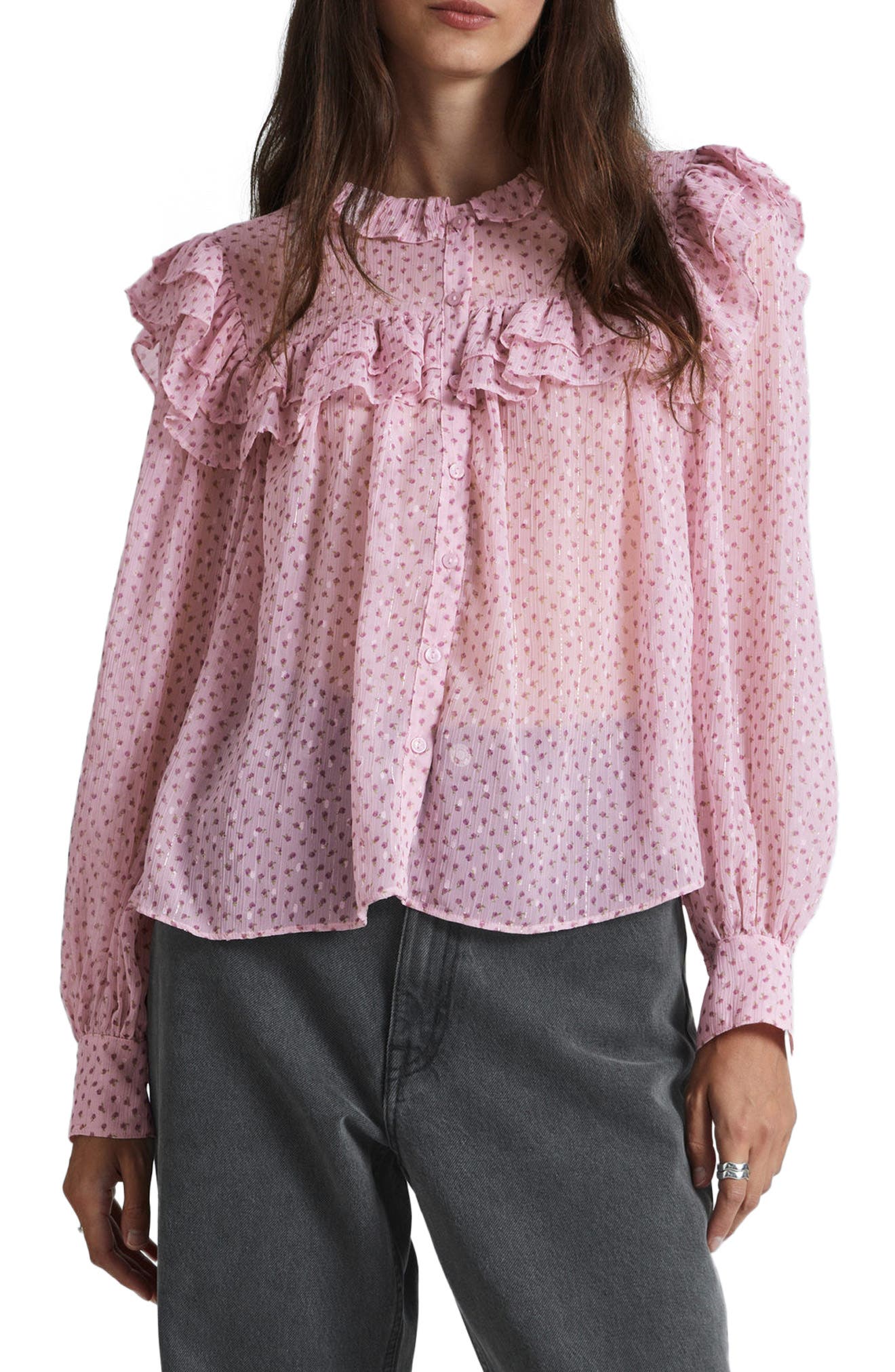 other stories pink blouse