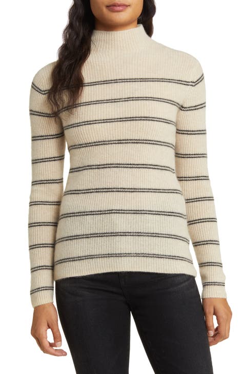 Women's Ribbed 100% Cashmere Turtleneck Sweater [CS026] - $349.00