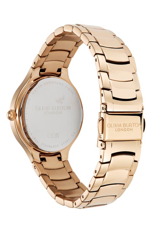 Olivia Burton Women's Lea Rose Gold-tone Stainless Steel Watch 34mm In Carnation Gold