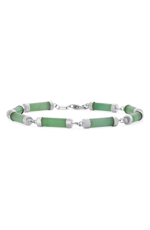 Bling Jewelry Gemstone Flex Link Bracelet In Light Green