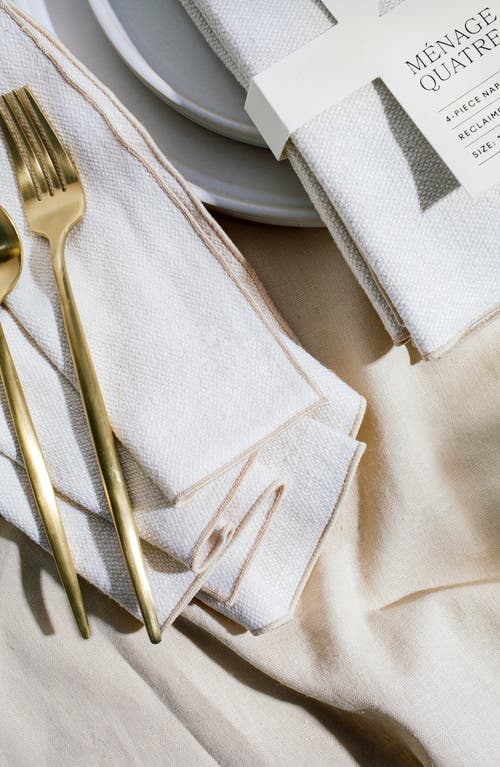ATELIER SAUCIER ATELIER SAUCIER CREAM SET OF 4 NAPKINS