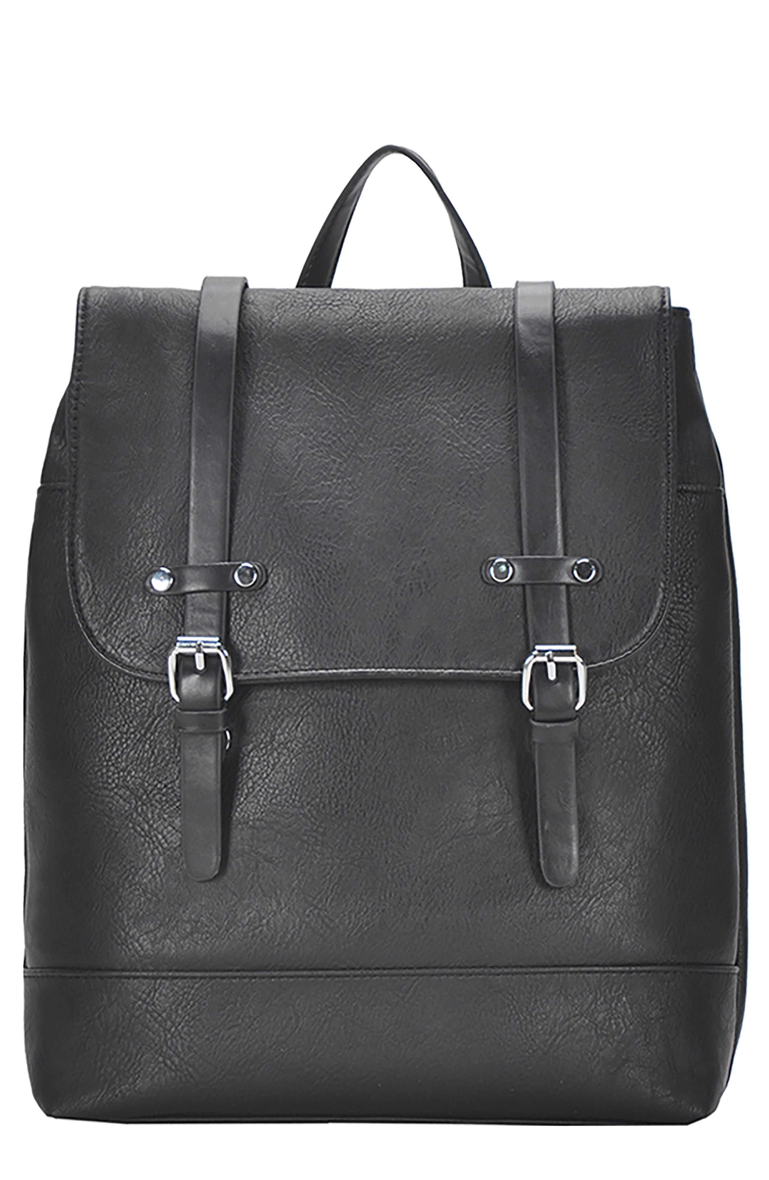 nordstrom black leather backpack