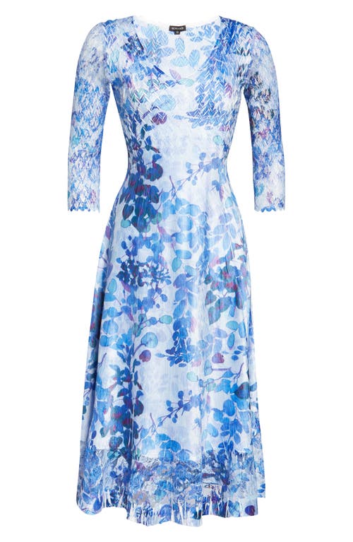 Shop Komarov Charmeuse & Chiffon A-line Dress In Lavender Elm