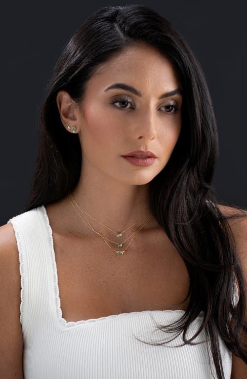 Bony Levy El Mar Diamond & Emerald Pendant Necklace In 18k Yellow Gold