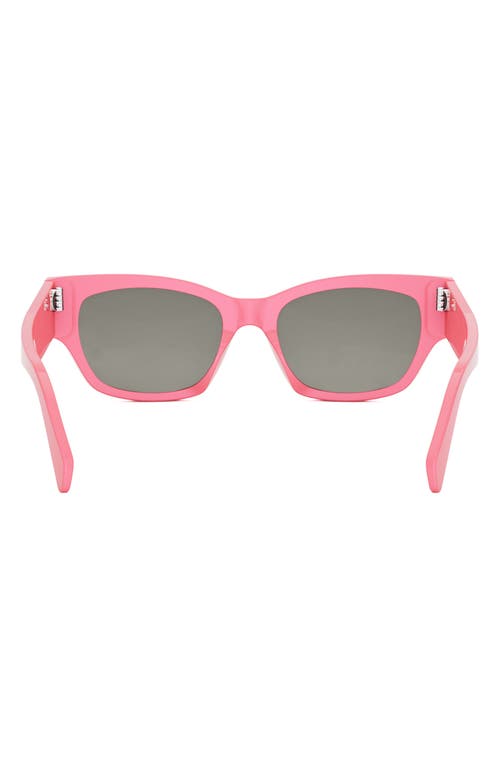 Shop Celine Monochroms 54mm Cat Eye Sunglasses In Pink/other/smoke