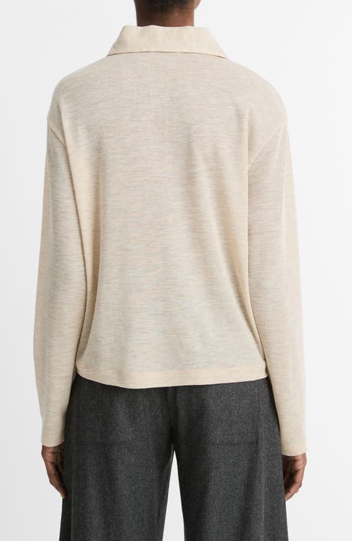 VINCE VINCE RELAXED WOOL POLO SWEATER 