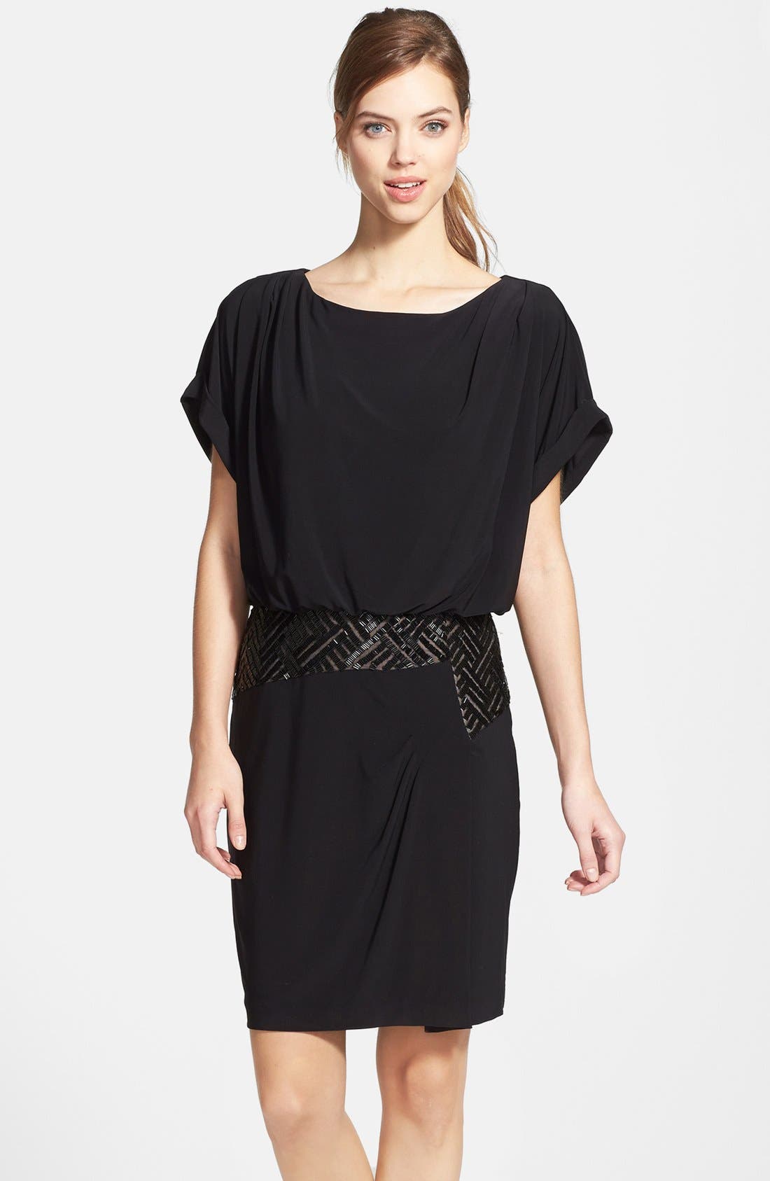 Xscape Beaded Jersey Blouson Dress Nordstrom