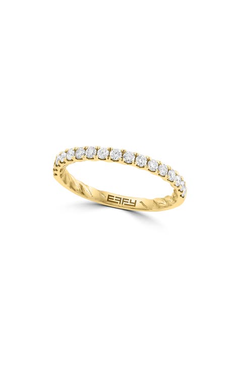 14K Yellow Gold Diamond Stackable Ring - 0.42ct.