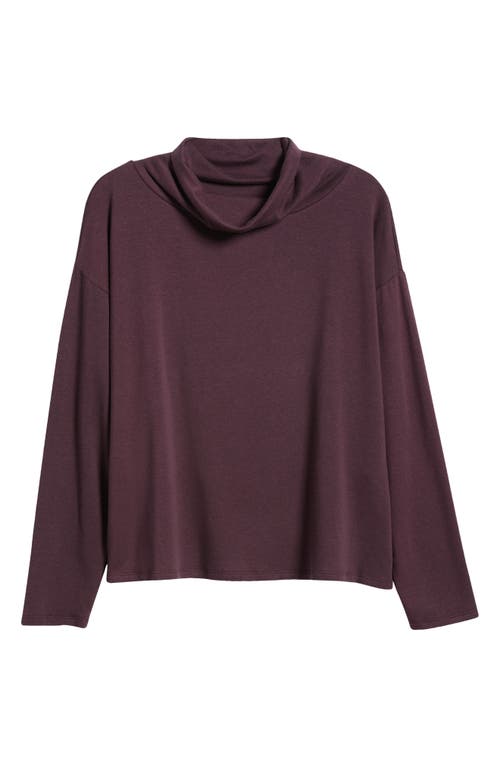 Shop Eileen Fisher Drapey Funnel Neck Top In Violet