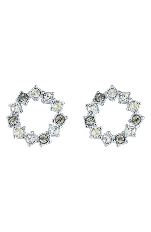 Ted Baker London Cresina Crystal Hoop Stud Earrings in Silver Clear Multi Crystal at Nordstrom