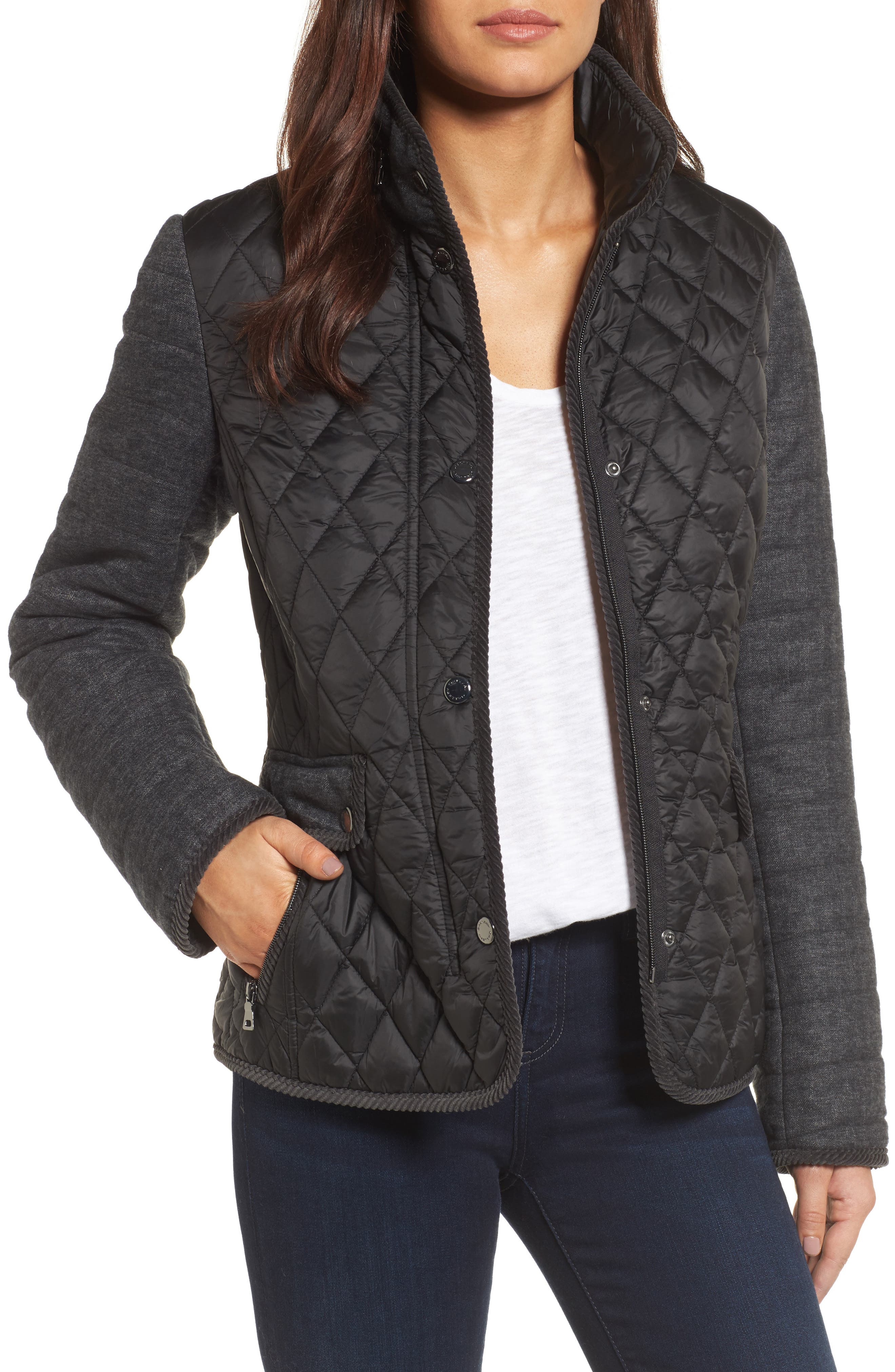 Gallery Multi Media Quilted Jacket (Regular & Petite) Nordstrom
