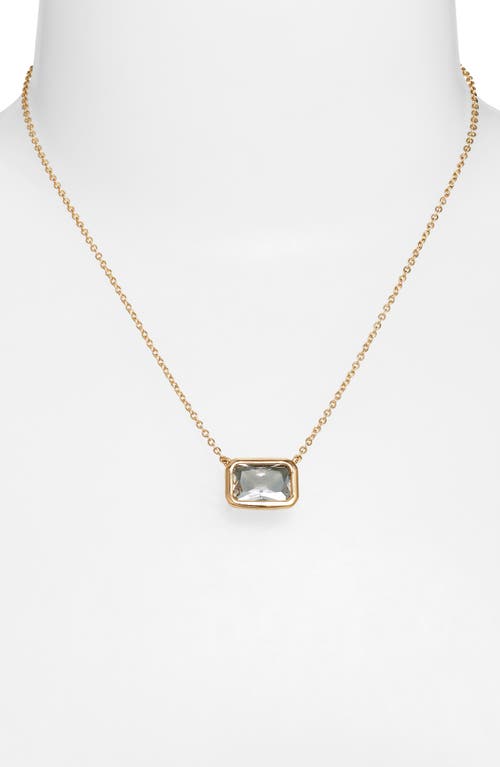 NORDSTROM NORDSTROM EMERALD CUT CUBIC ZIRCONIA PENDANT 