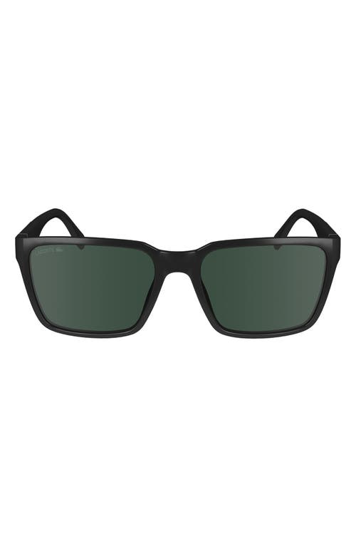 56mm Rectangular Sunglasses in Black