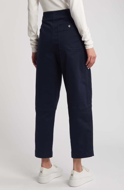 Hugo Boss Boss Takane Belted High Waist Crop Pants In Sky Captain