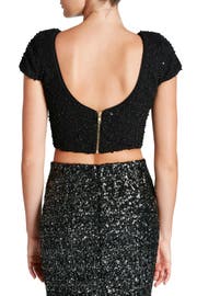Dress the Population 'Paloma' Sequin Knit Crop Top | Nordstrom