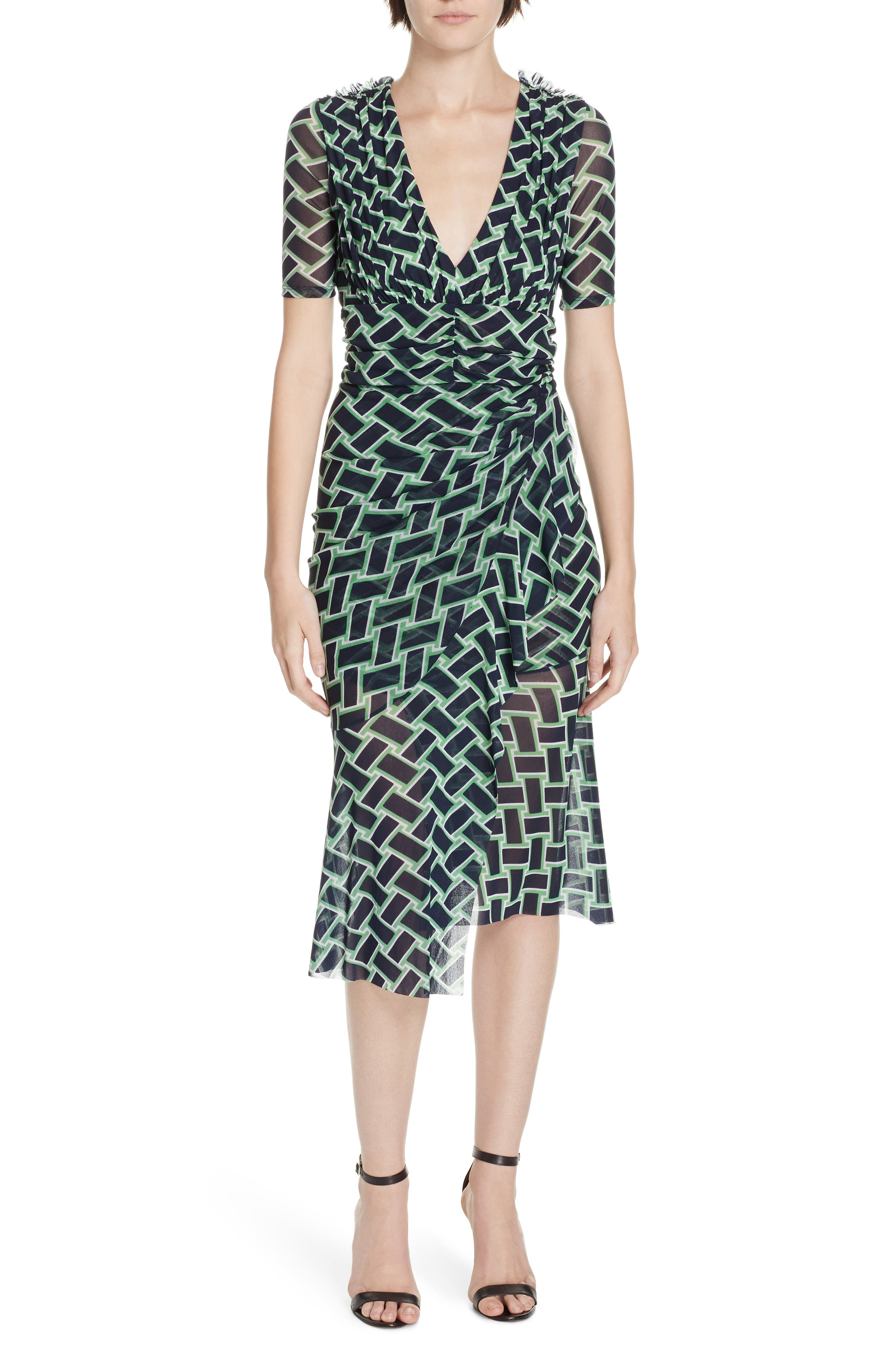 dvf mesh dress